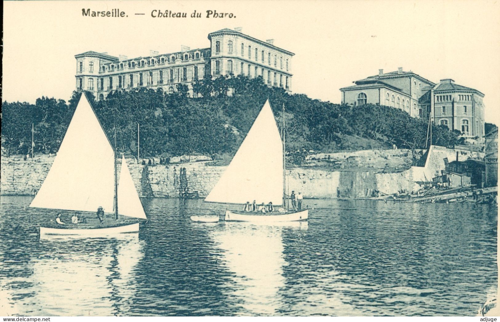 CPA - MARSEILLE - Le Château Du PHARO _ Bateaux - Voiliers - Ann.1900 Env. *2 Scans - Festung (Château D'If), Frioul, Inseln...