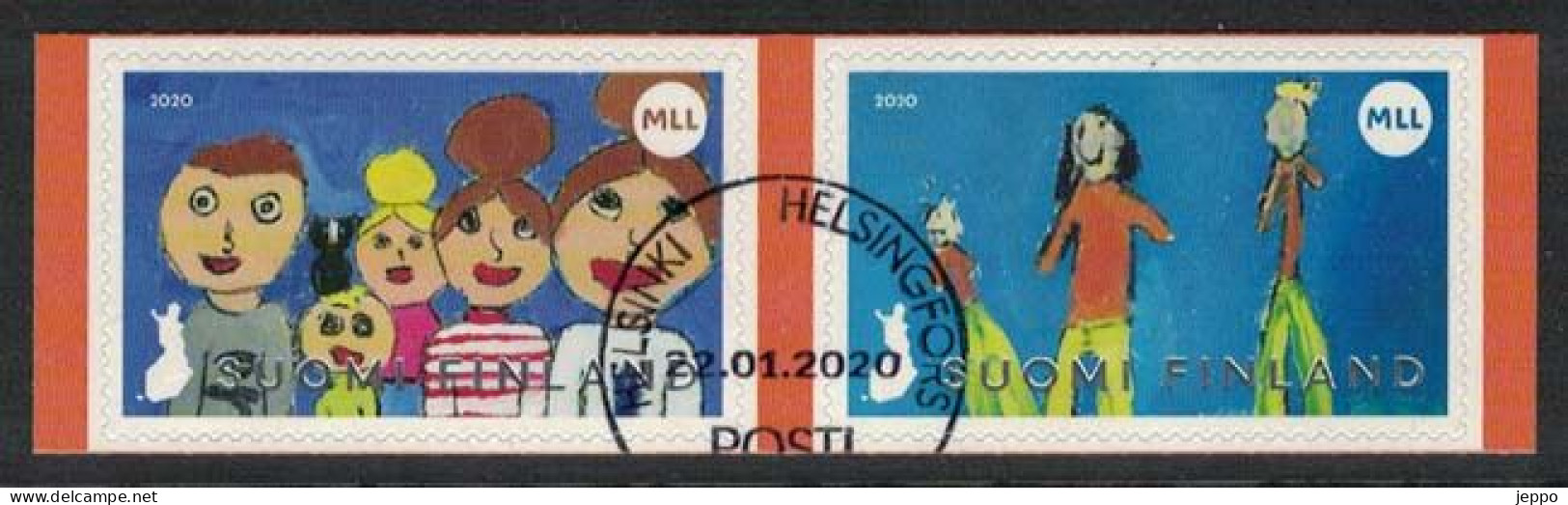 2020 Finland, Mannerheim League For Child 100 Years, Fine Used Pair. - Used Stamps