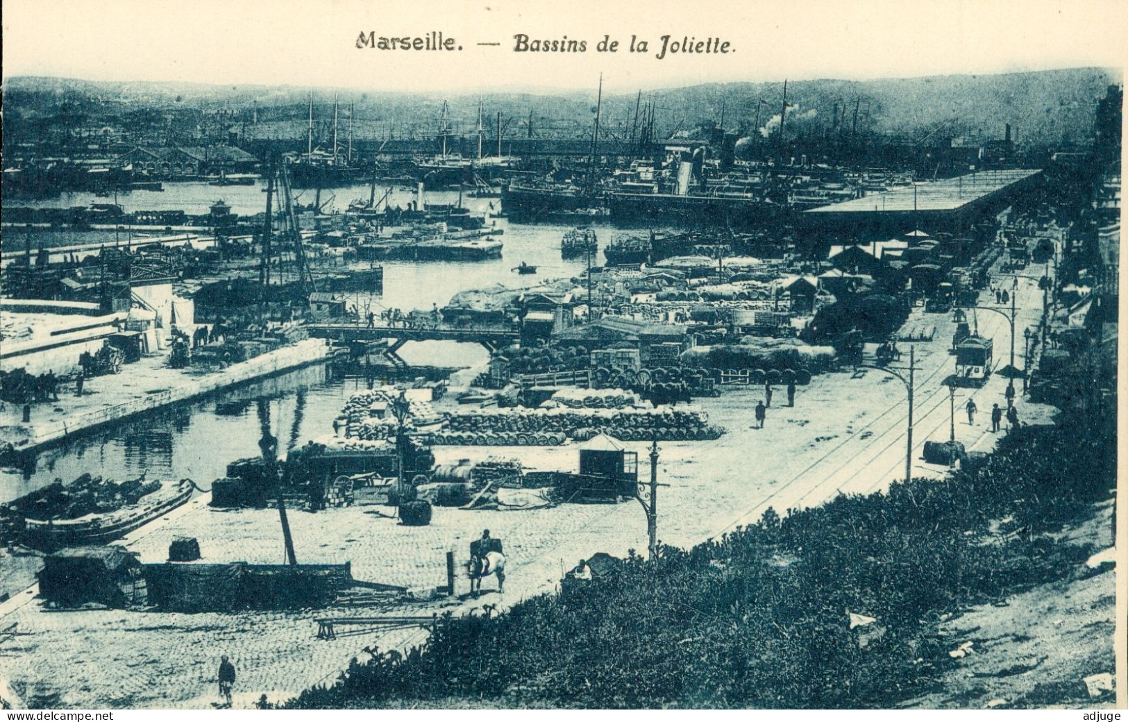 CPA - MARSEILLE - Bassins De La JOLIETTE Panoramique - Ann.1900 Env. *2 Scans - Joliette, Hafenzone