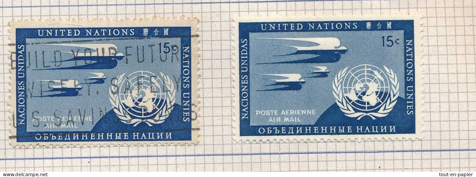 Stamp 3 Timbres UNITED NATIONS 1951. UNITED NATIONS Poste Aérienne  Dont  FDC - Autres & Non Classés