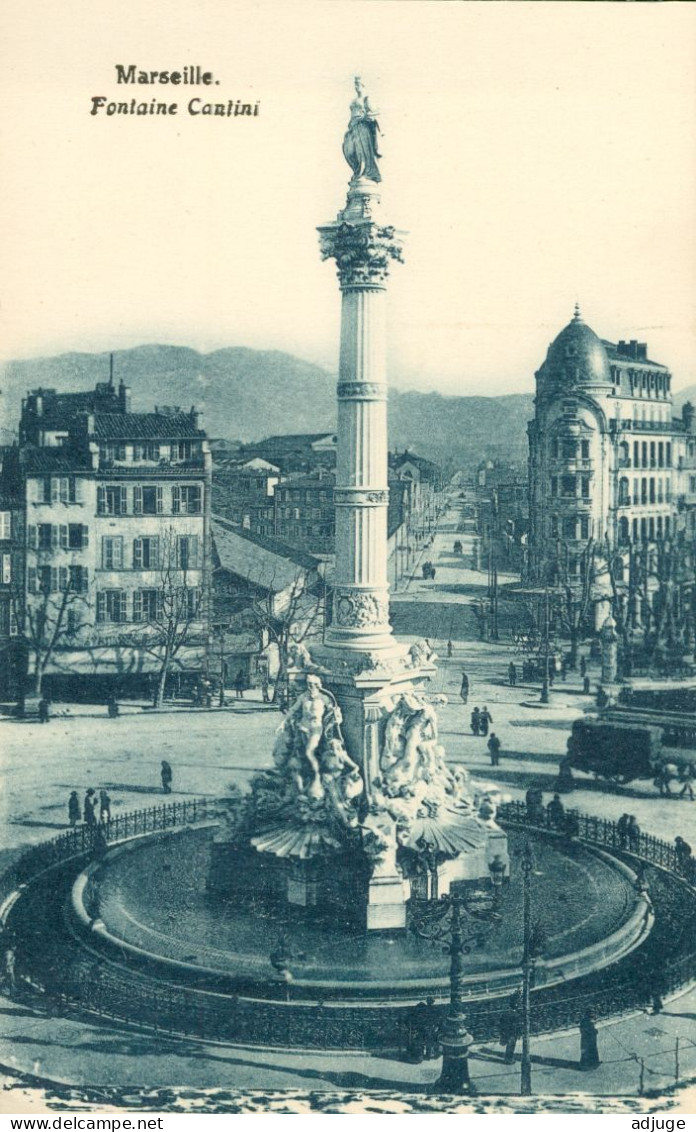 CPA - MARSEILLE - Fontaine Cantini - Ann.1900 Env. *2 Scans - Canebière, Centro