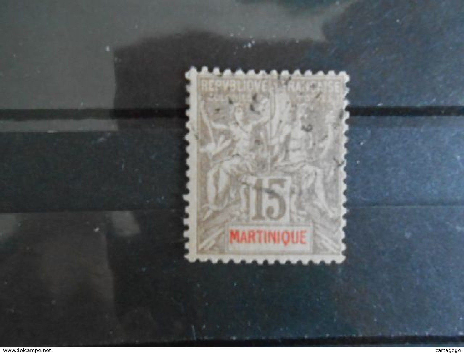MARTINIQUE YT 45 - TYPE DUBOIS 15c. Gris - Used Stamps