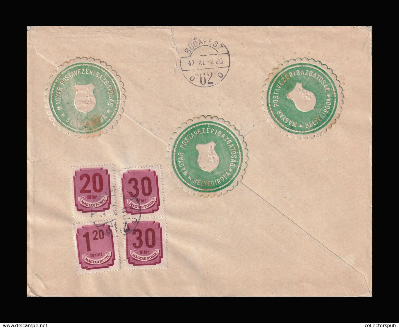 BUDAPEST 1947. Nice Registered Cover With Postage Due Stamps - Briefe U. Dokumente