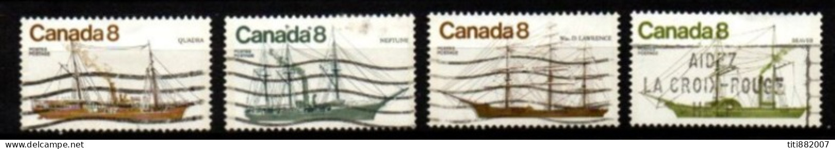 CANADA    -       1975 .  Série   Bateaux  à  Voile Oblitérés - Usati
