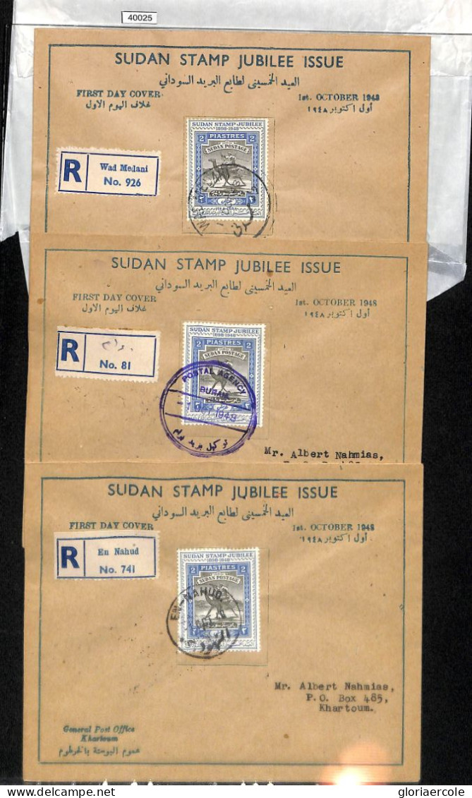 40025 - British SUDAN - POSTAL HISTORY - SG 122 Set Of 84 Different REGISTERED COVERS - Very Nice!! - Soudan (...-1951)
