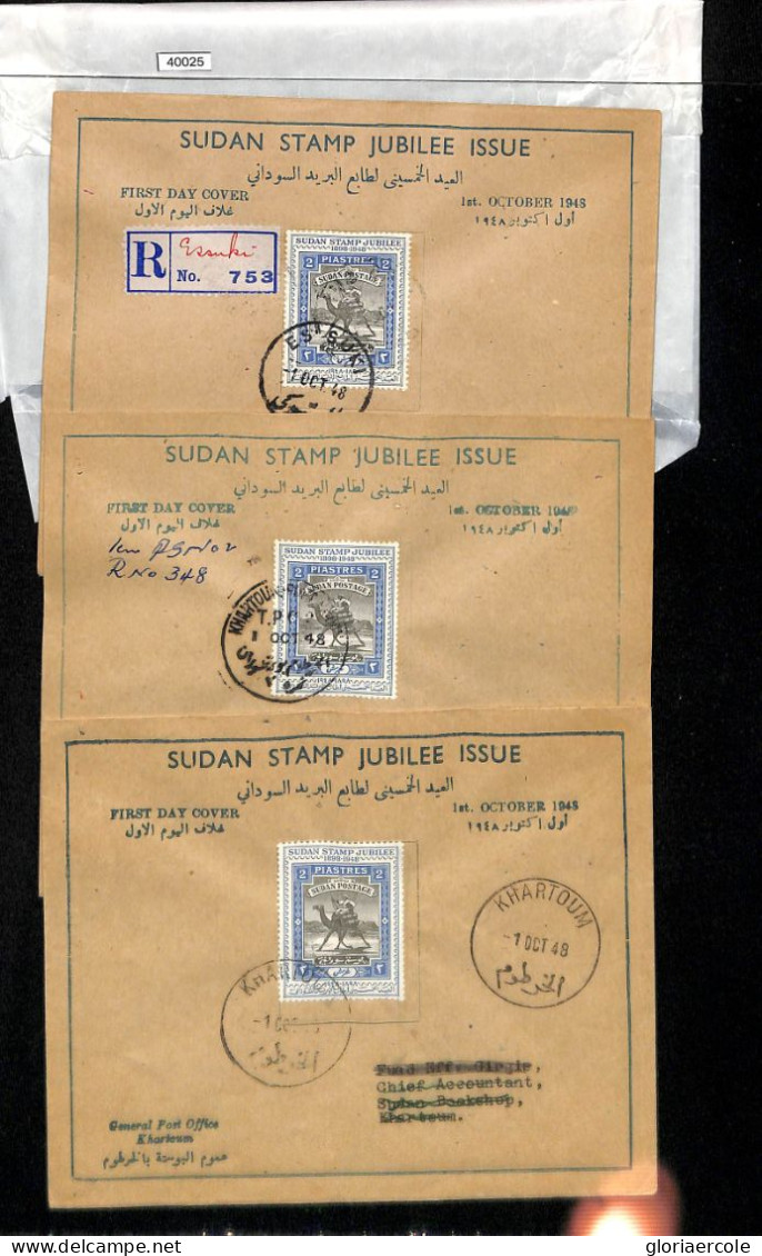 40025 - British SUDAN - POSTAL HISTORY - SG 122 Set Of 84 Different REGISTERED COVERS - Very Nice!! - Sudan (...-1951)