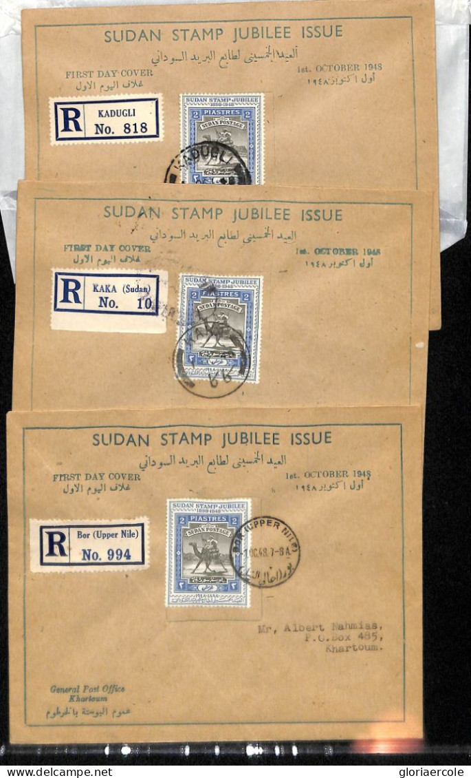 40025 - British SUDAN - POSTAL HISTORY - SG 122 set of 84 different REGISTERED COVERS - Very Nice!!