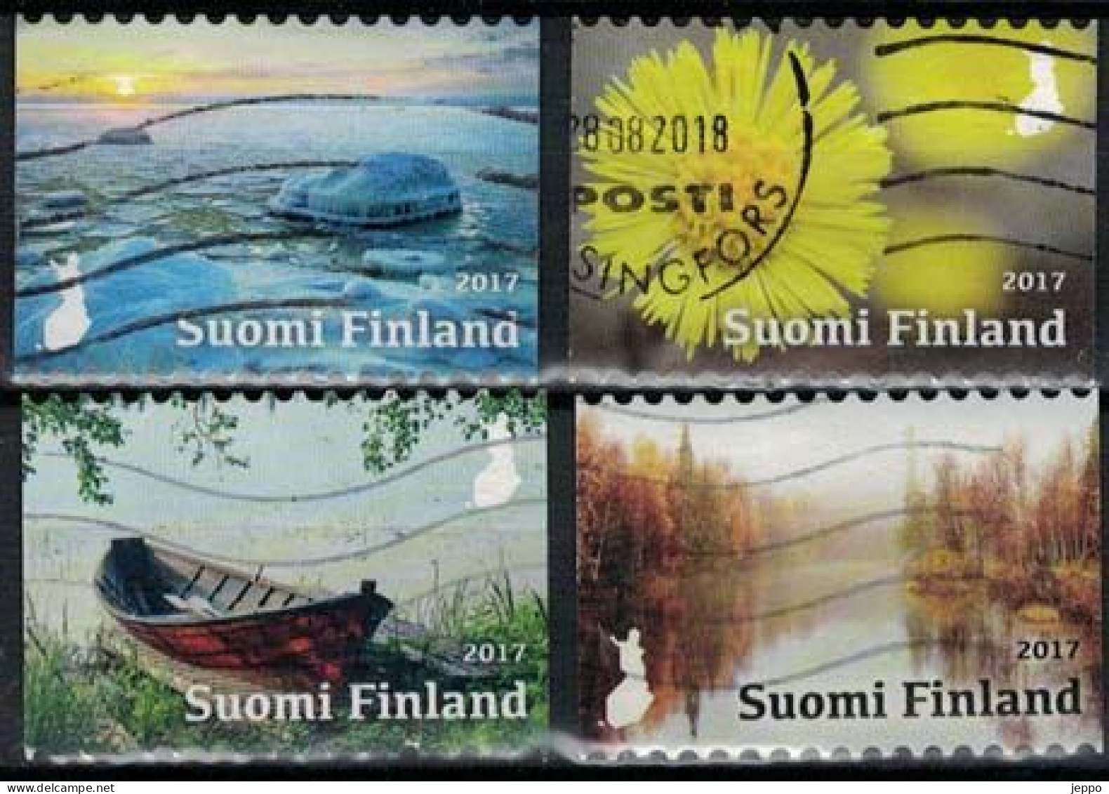 2017 Finland, Four Seasons, Complete Set Used. - Gebruikt