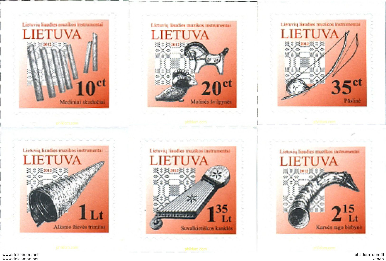 Lithuania, 2012, Mi: 1087/92 (MNH) - Lithuania