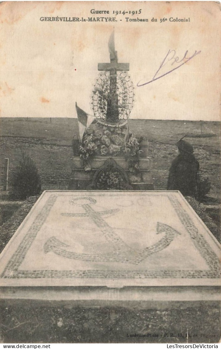 FRANCE - Gerbéviller La Martyre - Tombeau Du 36è Colonial - Carte Postale Ancienne - Gerbeviller