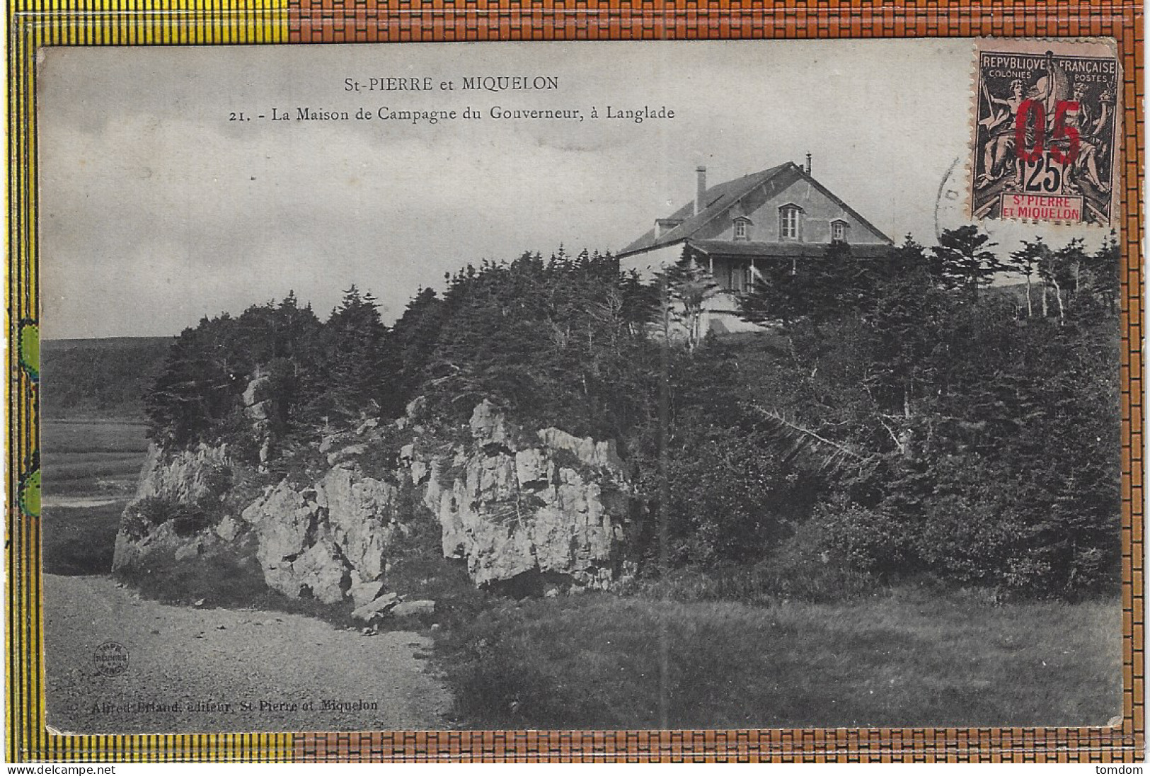 Saint Pierre Et Miquelon*** La Maison De Campagne Du Gouverneur,à Langlade (voyagée 1913/Briand N°21) - Saint-Pierre-et-Miquelon