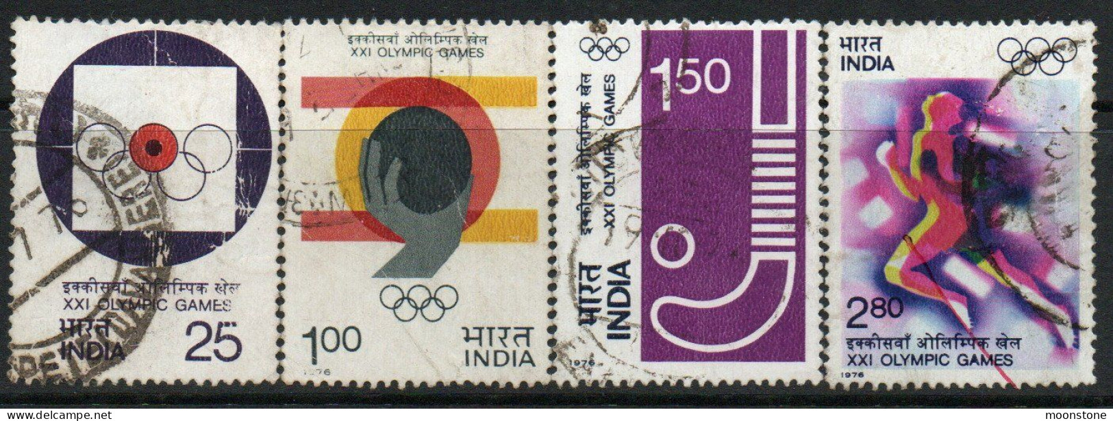 India 1976 Olympic Games, Montreal Set Of 4, Used , SG 814/7 (E) - Gebruikt