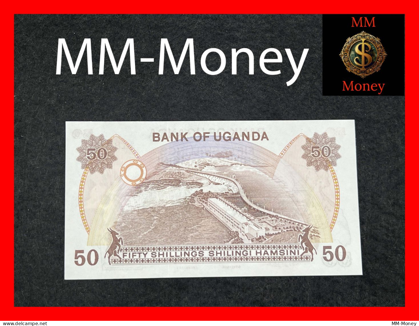 UGANDA  50 Shillings  1982  P. 18 A  *signature Governor - Secretary*   **scarce**   UNC - Ouganda