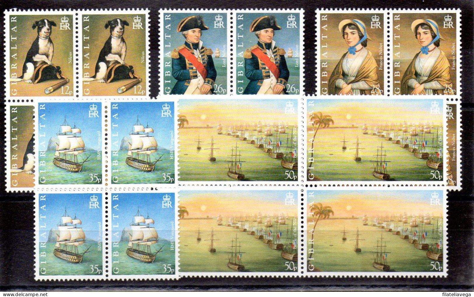 Gibraltar Series De Bloque De Cuatro Nº Yvert 823/26 + 827/30 + 835/38 +839/43 + 844/47 + 848/52 + 935/38 ** - Gibraltar