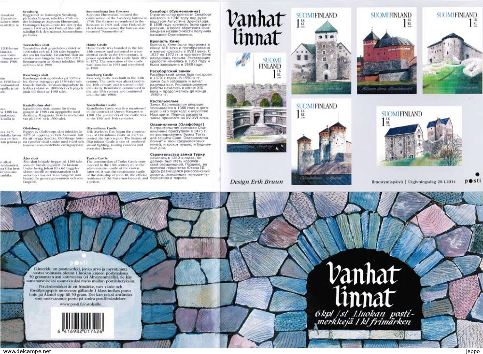 2014 Finland, Castles Booklet MNH. - Libretti