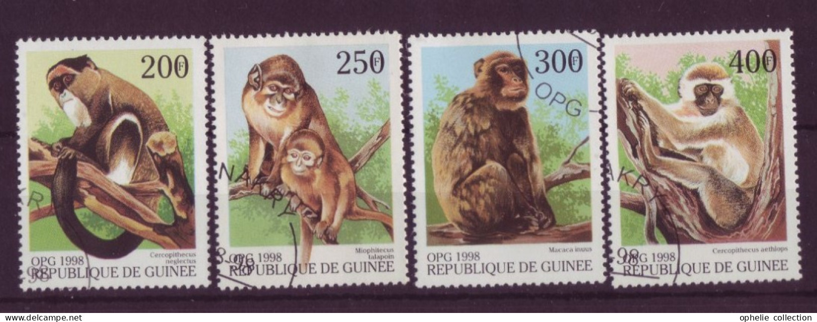 Afrique - Guinée - Singes - 4 Timbres Différents - 6932 - República De Guinea (1958-...)