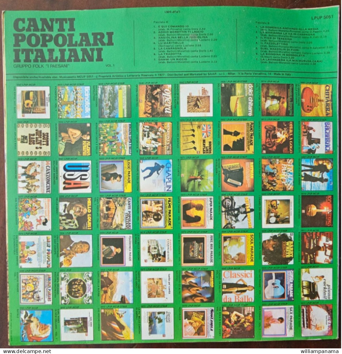Canti Popolari Italiani Vol. 1 - Autres - Musique Italienne