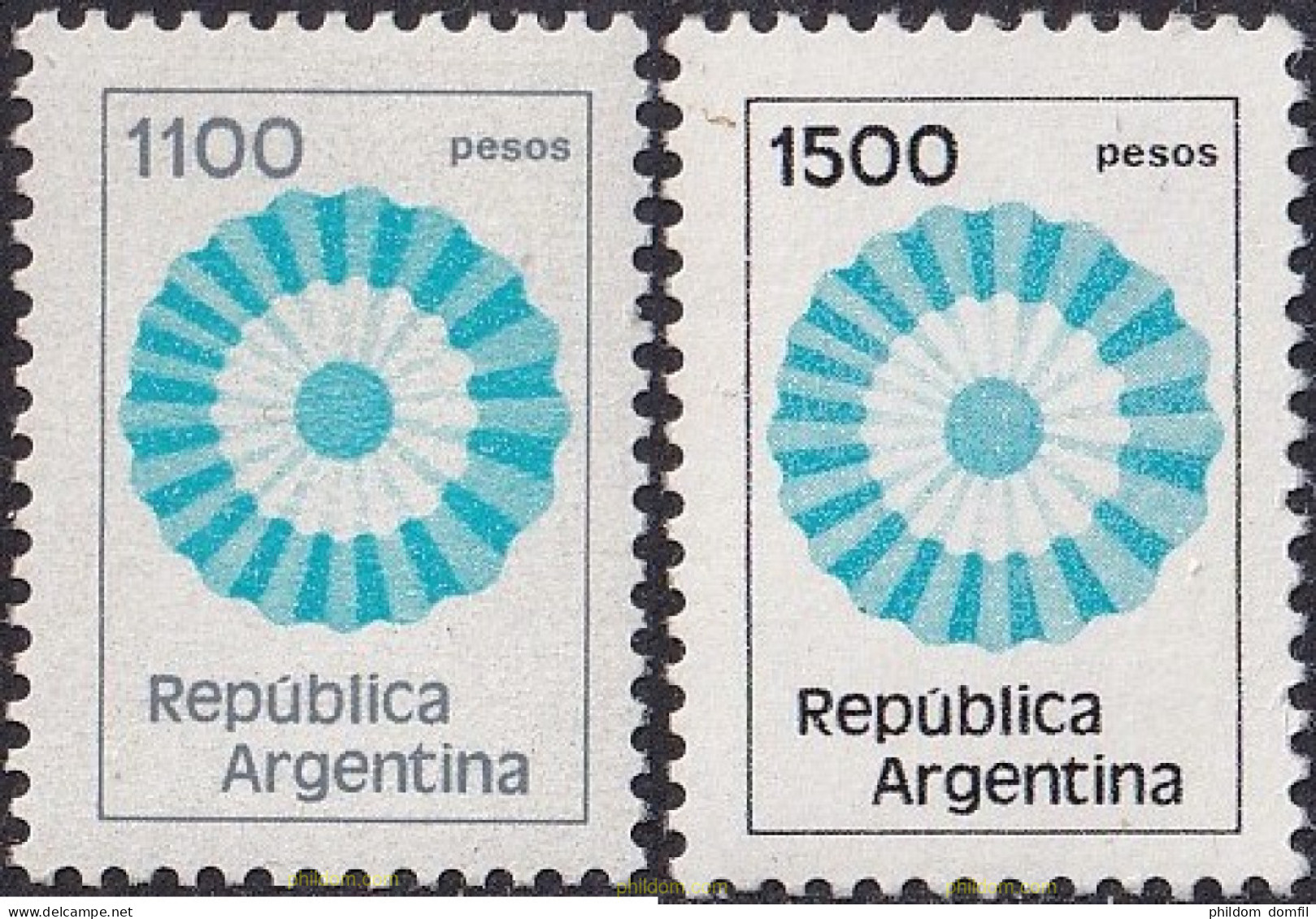 729286 MNH ARGENTINA 1981 SERIE CORRIENTE - Ungebraucht