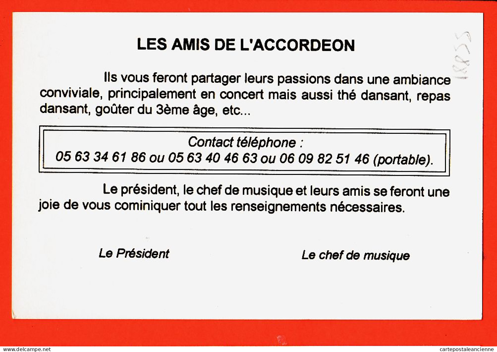 00323 / ⭐ ◉ BRIATEXTE-GRAULHET 81-Tarn Orchestre Musette PASTOUREL José PAZ Les AMIS De L'ACCORDEON CPSM 1995s - Graulhet