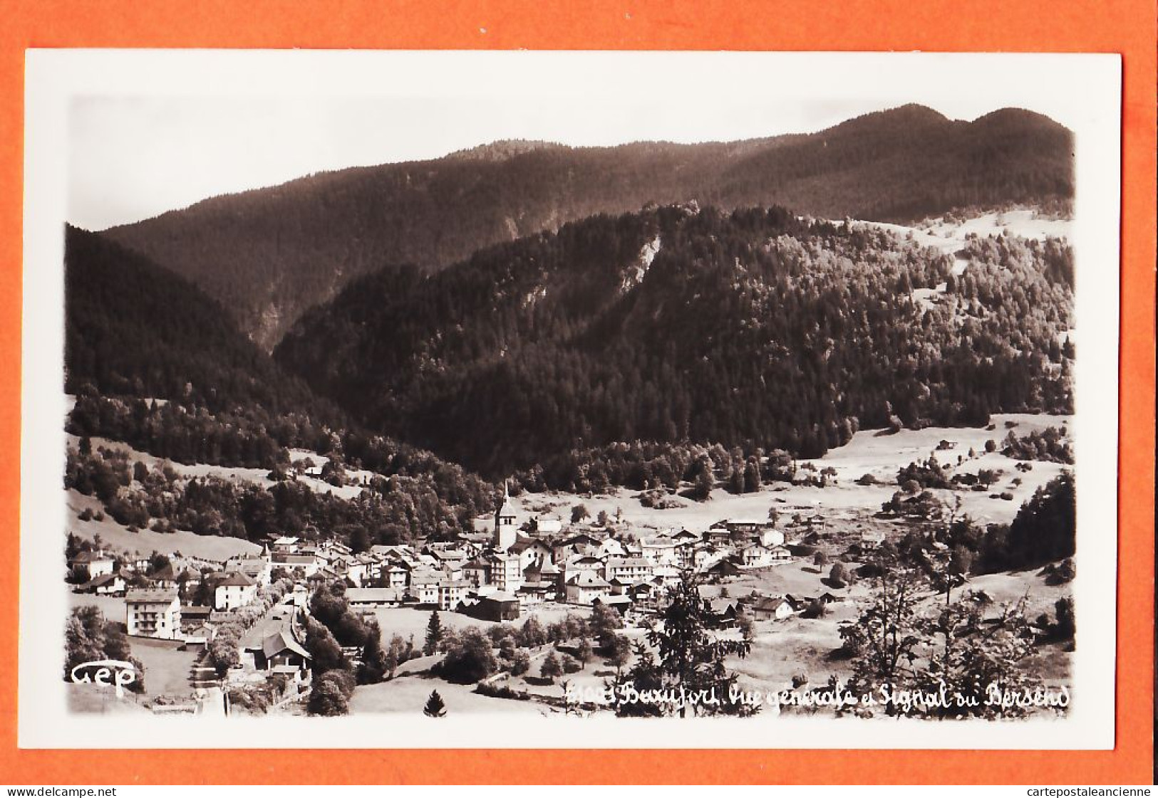 00258 ● BEAUFORT 73-Savoie Vue Générale Signal BERSEND 1950s Photo-Bromure HOURLIER-BOUQUERON 5100-1 La Tronche Isère - Beaufort