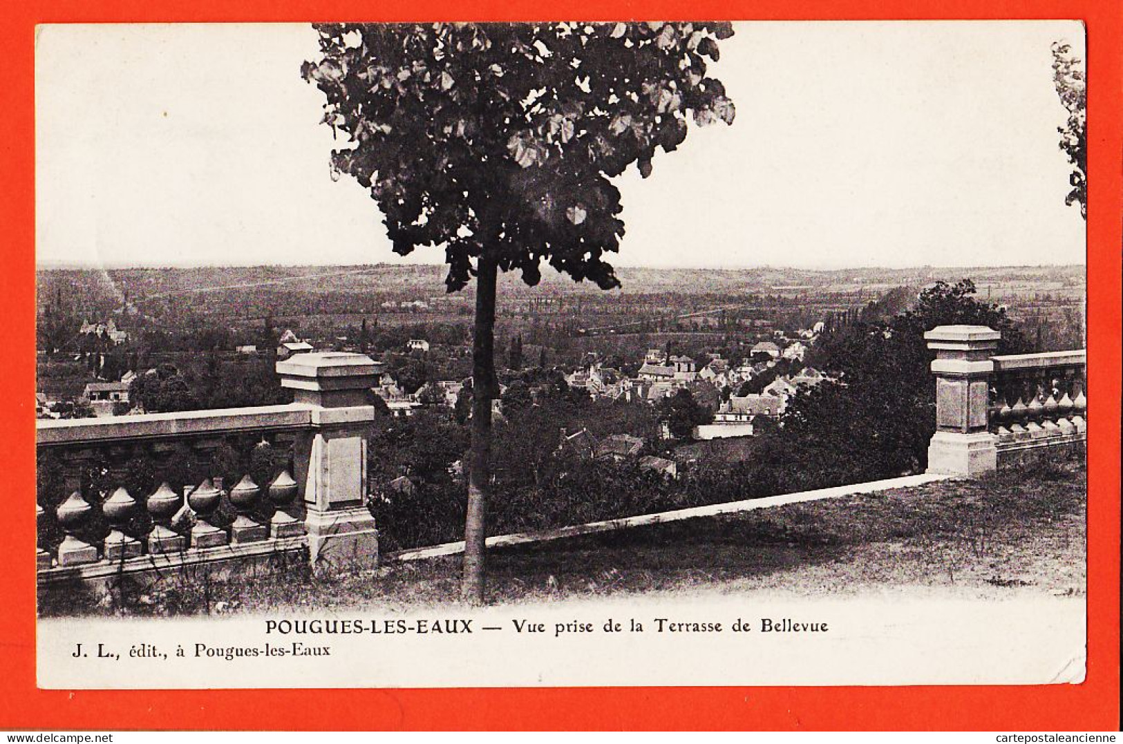 00094 ● POUGUES-LES-EAUX 58-Nievre  Vue Prise De La Terrasse De BELLEVUE 1910s Edition J.L - Pougues Les Eaux