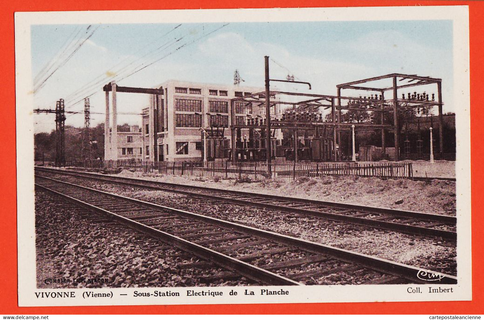 00241 ● VIVONNE 86-Vienne Sous-Station Electrique De LA PLANCHE Voies Férrées Chemin De Fer 1940s IMBERT COMBIER  - Vivonne