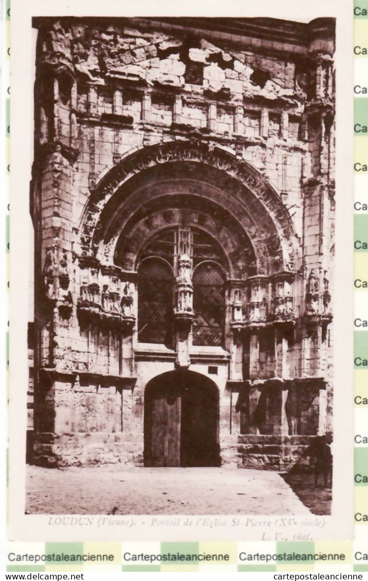 00238 ● Vienne LOUDUN Porte Eglise St Saint PIERRE XVem 1920s à MACAU Cc Docteur REIGNER Brigueuil Le Chauty - Loudun