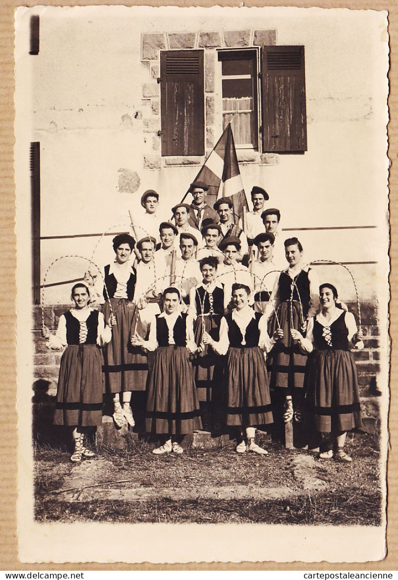 00433 ♥️ Rare CAMBO-LES-BAINS Euskadi Groupe Folklorique Basque 1940s Photo Art-Radio-TSF CHRYSANTHOS 11x16.5 - Cambo-les-Bains