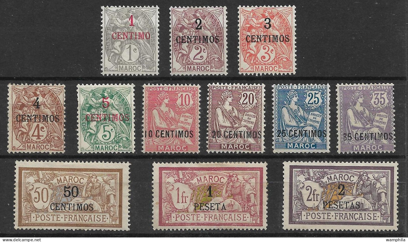 Maroc Série 11/17* /(*)et 20/24*. Cote 515€. - Unused Stamps