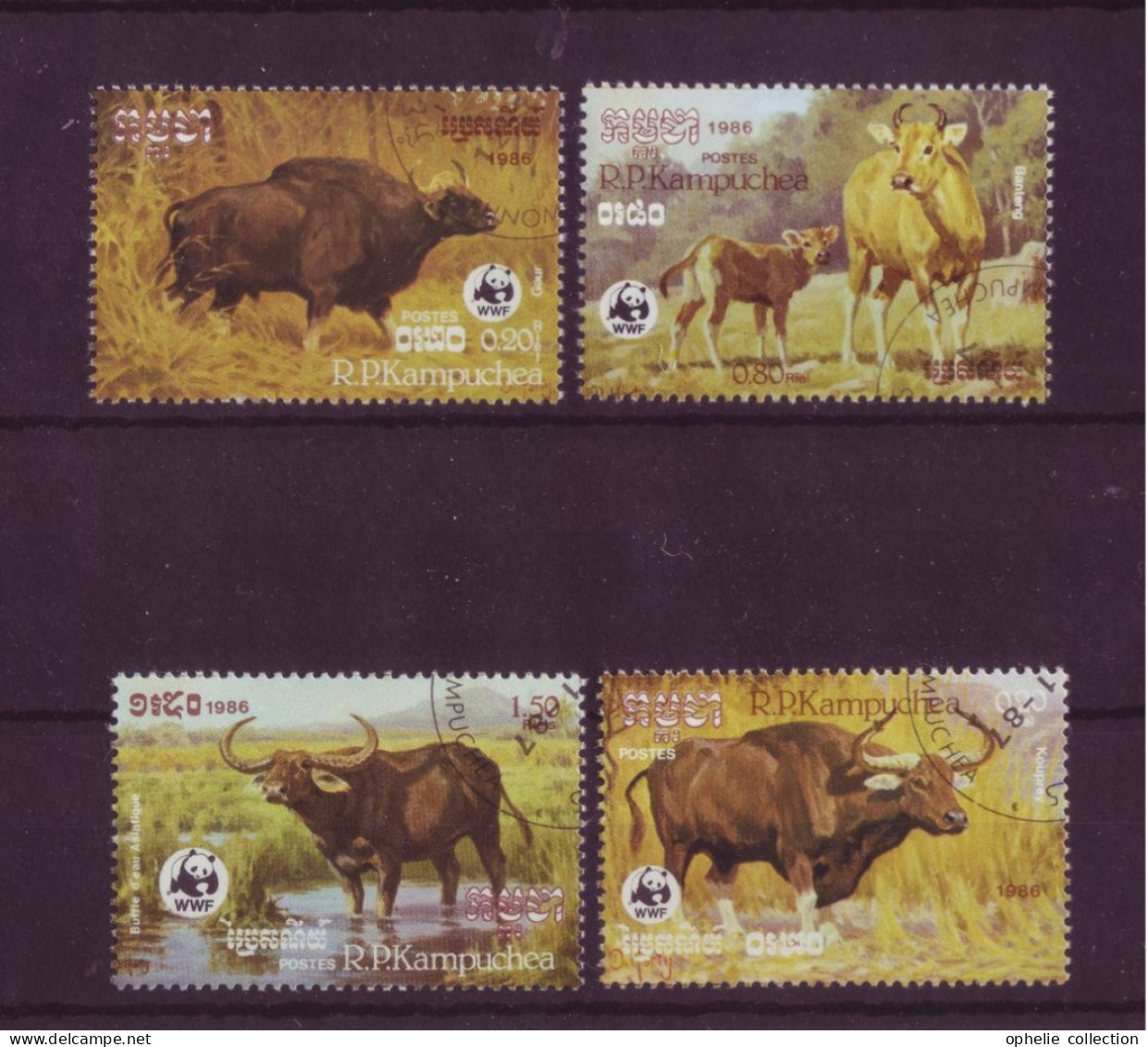 Asie - Kampuchea - Faune - 4 Timbres Différents - 6936 - Ras Al-Khaimah