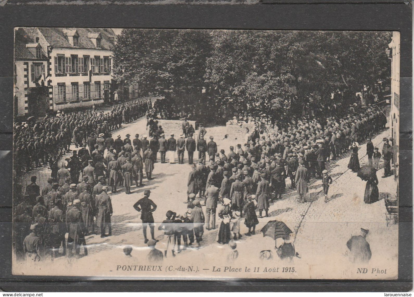 22 - PONTRIEUX - La Place Le 11 Août 1915 - Pontrieux