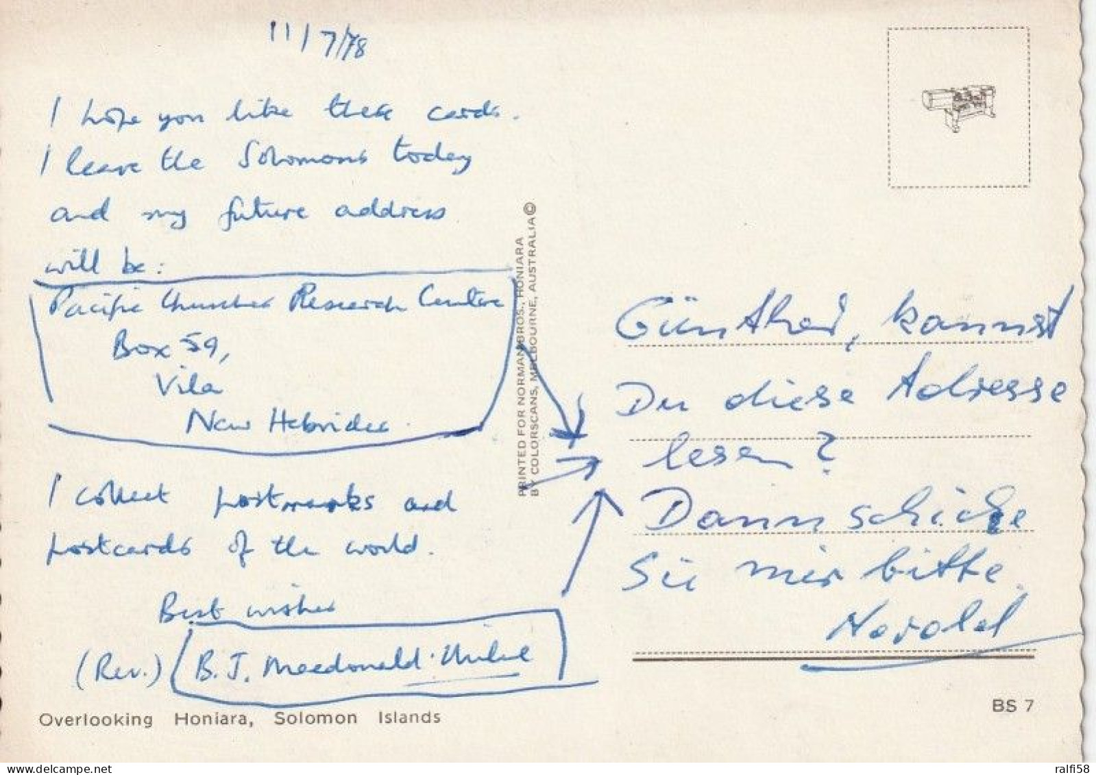 1 AK Solomon Islands / Salomoninseln * Blick Auf Honiara - Die Hauptstadt Des Inselstaates Der Salomonen * - Islas Salomon