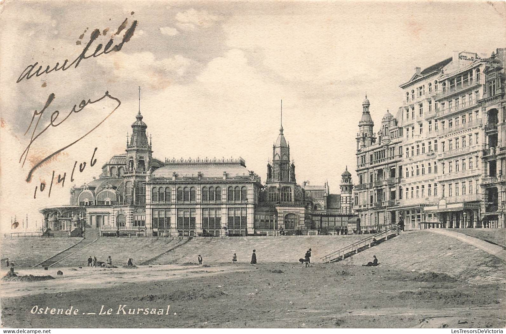 BELGIQUE - Ostende - Le Kursaal - Vue D'ensemble - Animé - Monuments - Carte Postale Ancienne - Oostende