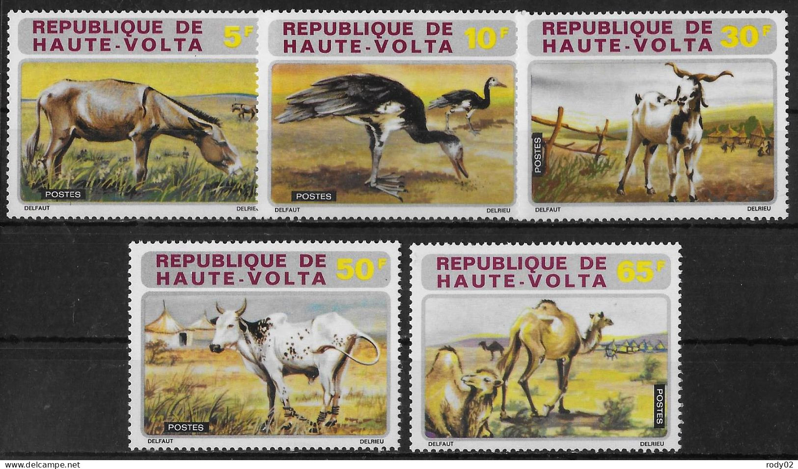 HAUTE-VOLTA - ANIMAUX D'ELEVAGE - N° 279 A 283 - NEUF** MNH - Boerderij