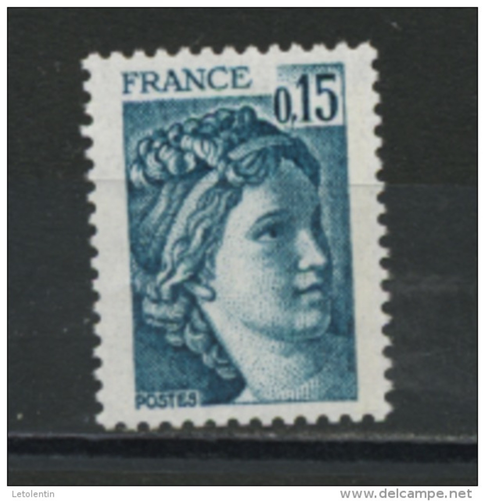 FRANCE - 0,15 BLEU TYPE SABINE G TROPICALE - N° Yvert 1966b ** - 1977-1981 Sabine Of Gandon