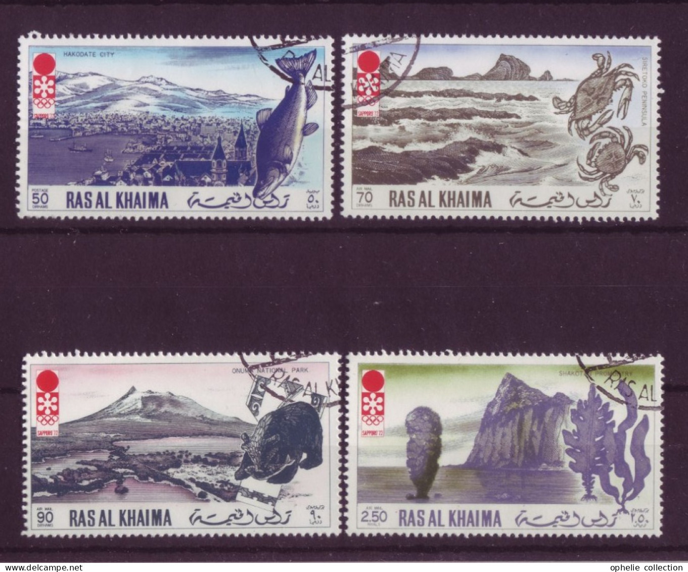 Asie - Ras-el-Khaima - Japon - 4  Timbres - 6942 - Ra's Al-Chaima