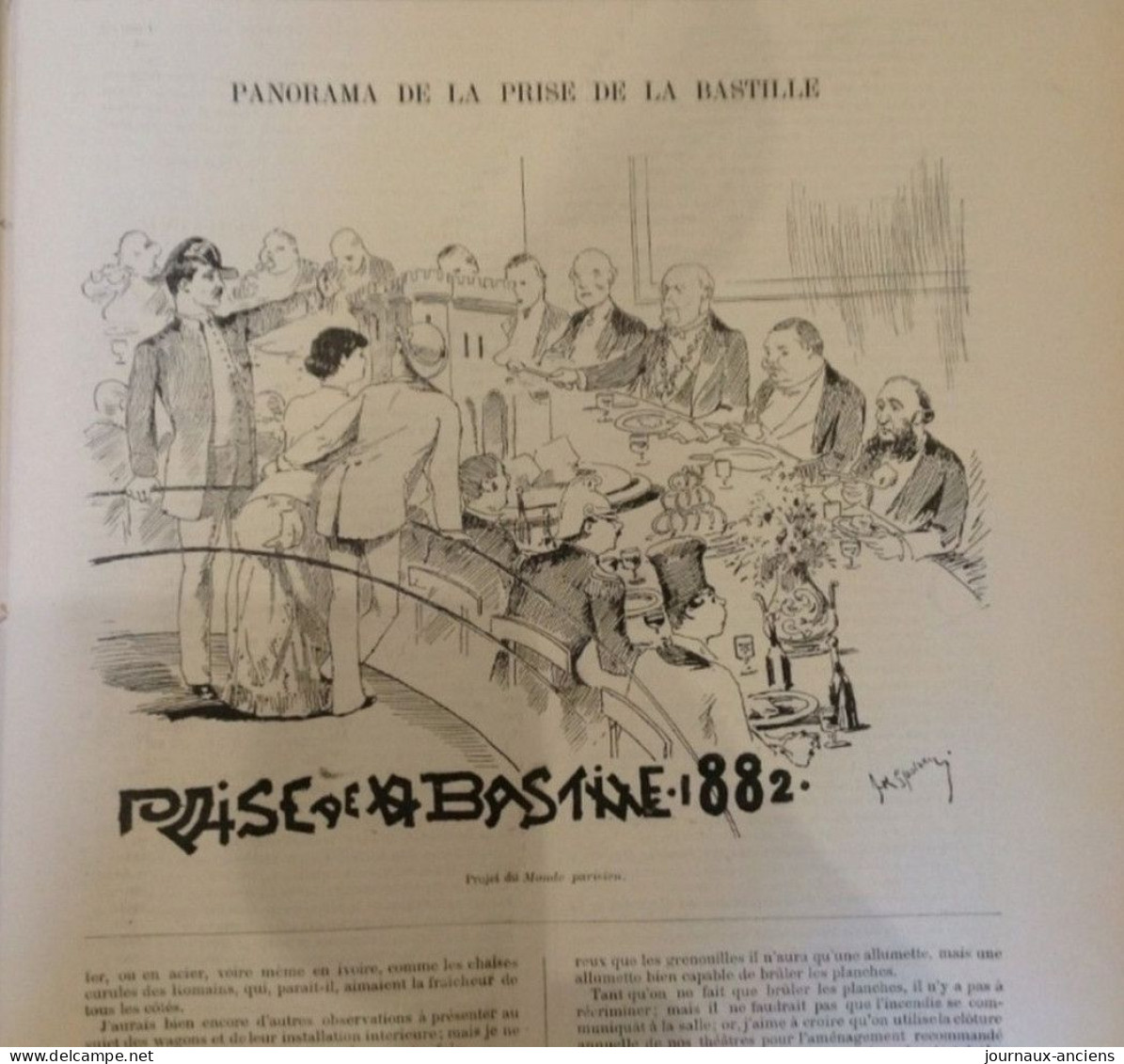 1882 LE MONDE PARISIEN - LE BANQUET DU 13 JUILLET -  FLOQUET  INAUGURATION DE L'HÔTEL DE VILLE GREVY FREYCINET - Revues Anciennes - Avant 1900