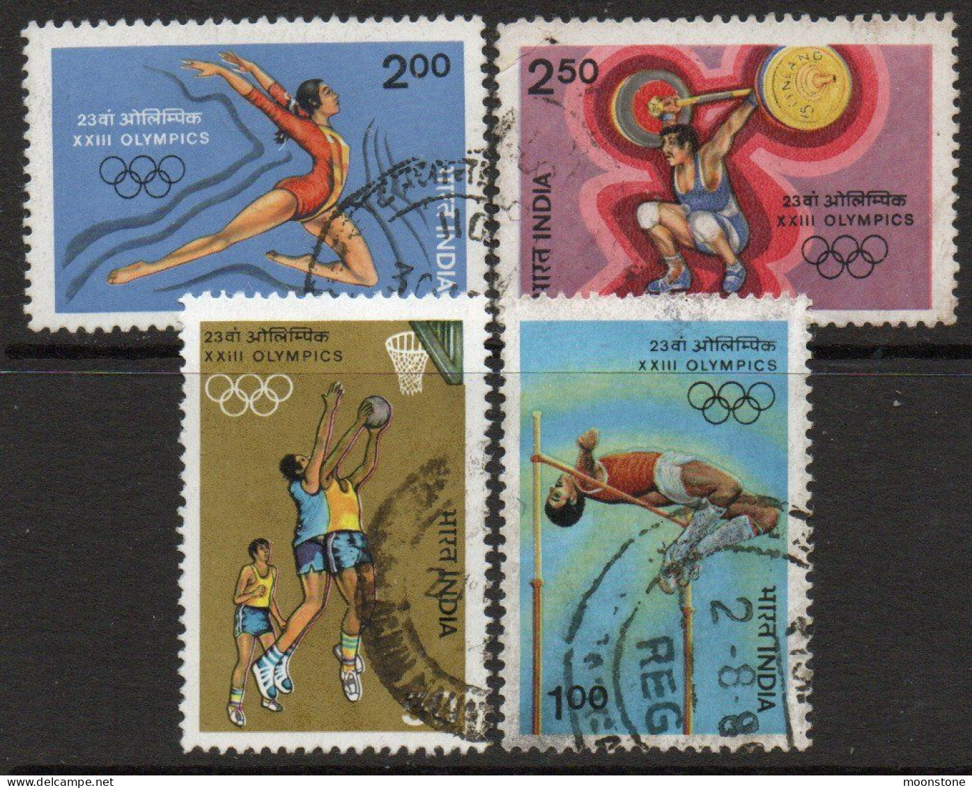 India 1984 Olympic Games, Los Angeles Set Of 4, Used , SG 1127/30 (E) - Usados