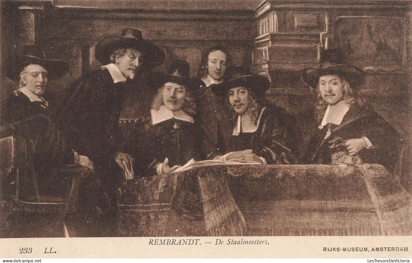 PEINTURES & TABLEAUX - Rembrandt - De Staalmeesters - Carte Postale - Peintures & Tableaux