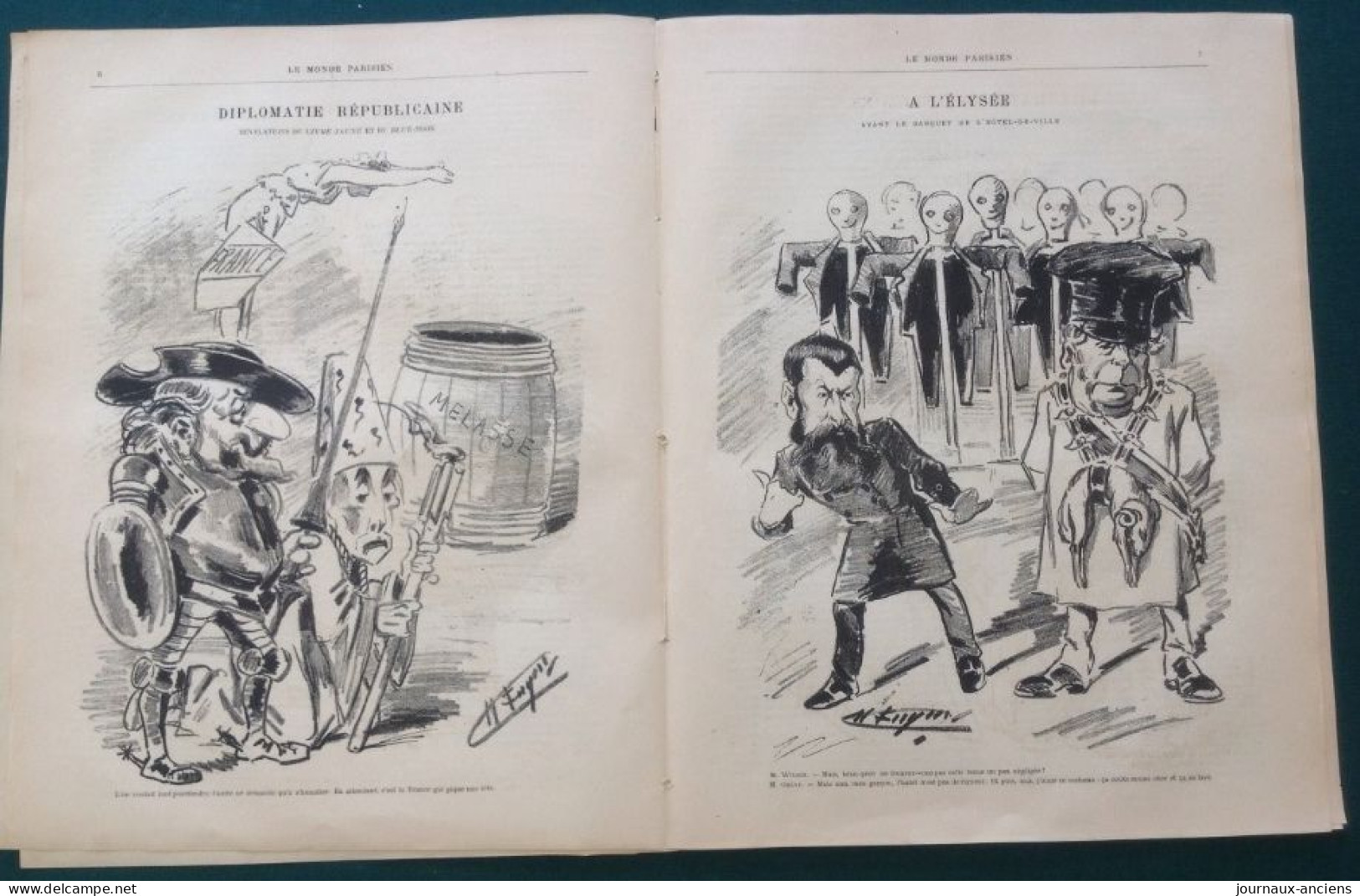 1882 Revue " LE MONDE PARISIEN " L'AMENDEMENT DE JULES ROCHE - FÊTE DU KHEDIVE - GREVY WILSON - FÊTE DE NEUILLY - Revues Anciennes - Avant 1900