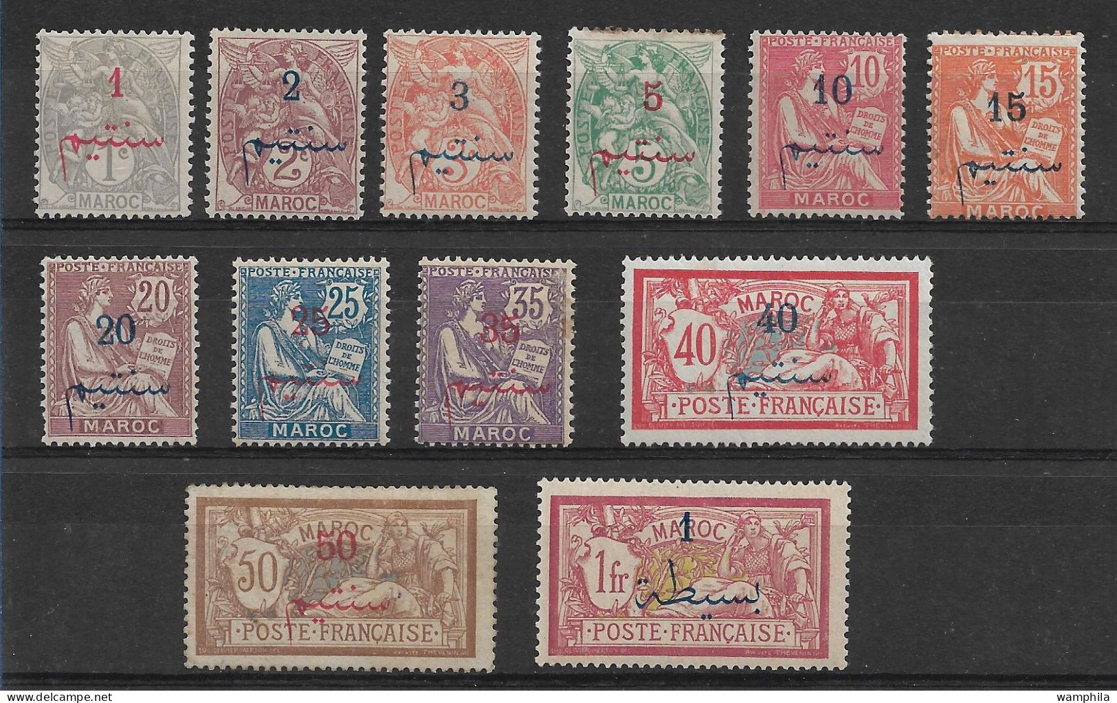 Maroc Série 25/36* . Cote 88€. - Unused Stamps