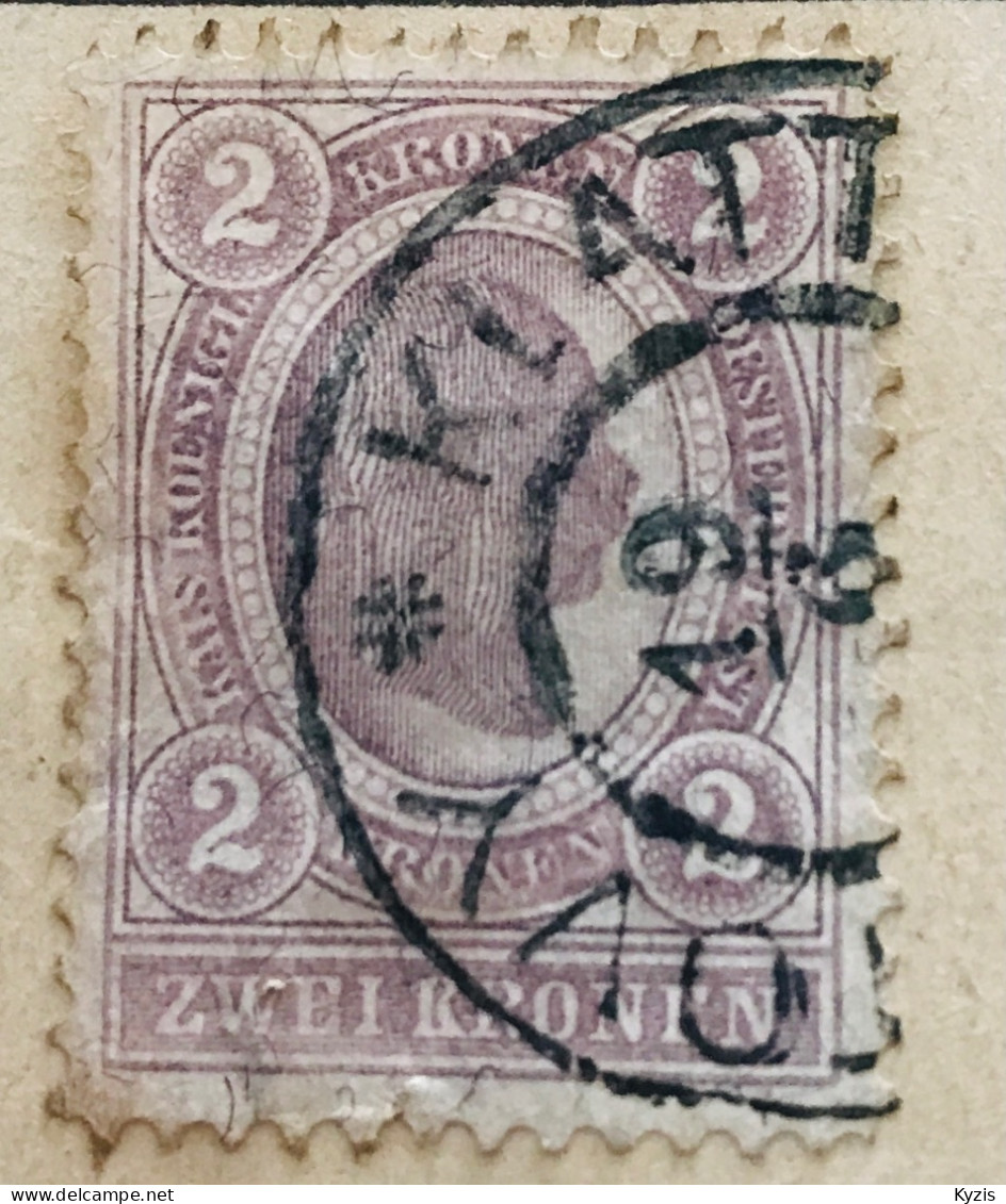 Autriche - François-Joseph Y&T N°78 Michel N°82B 2k. Violet-gris Emis En 1899 - Oblitérés