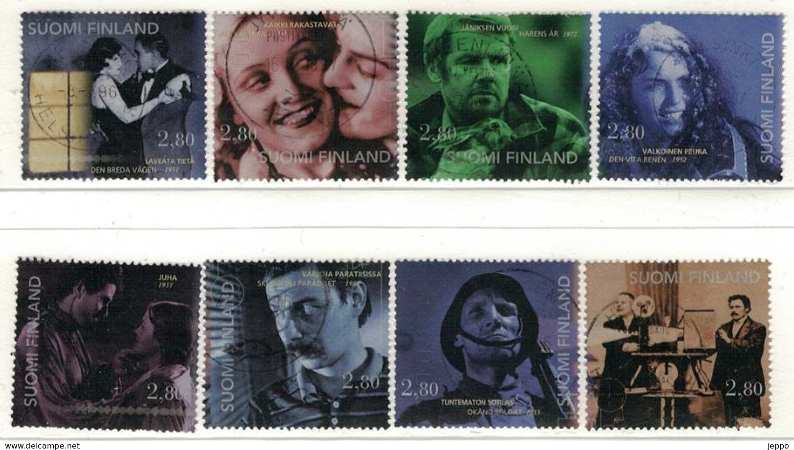 1996 Finland, Finnish Movie 100 Years Complete Set Used. - Oblitérés