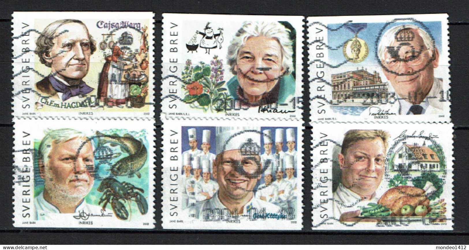 Sweden 2002 - Famous Swedish Chefs  - Used - Used Stamps