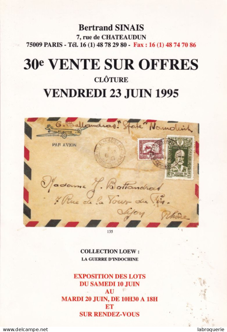 LIT - VO - SINAIS - Vente N° 30 - Loew - Rachou - Bridelance - Catalogi Van Veilinghuizen