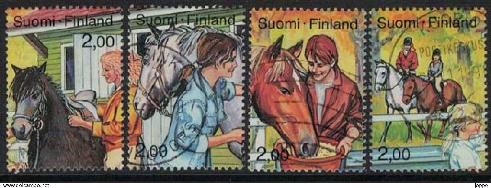 1990 Finland Riding, Complete Set Used. - Oblitérés