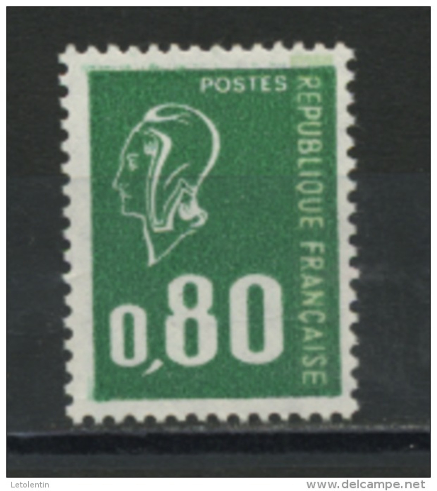 FRANCE - 0,80 Vert  BEQUET  AVEC PHO & GOMME MATE - N° Yvert  1891c** - 1971-1976 Marianne De Béquet