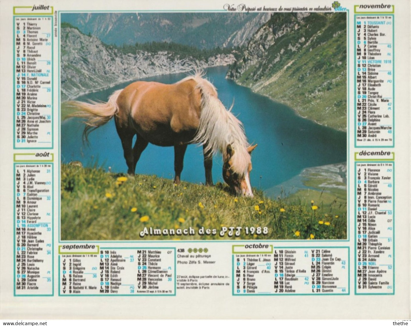 FRANCE - Almanach Des P.T.T 1988 - Grossformat : 1981-90