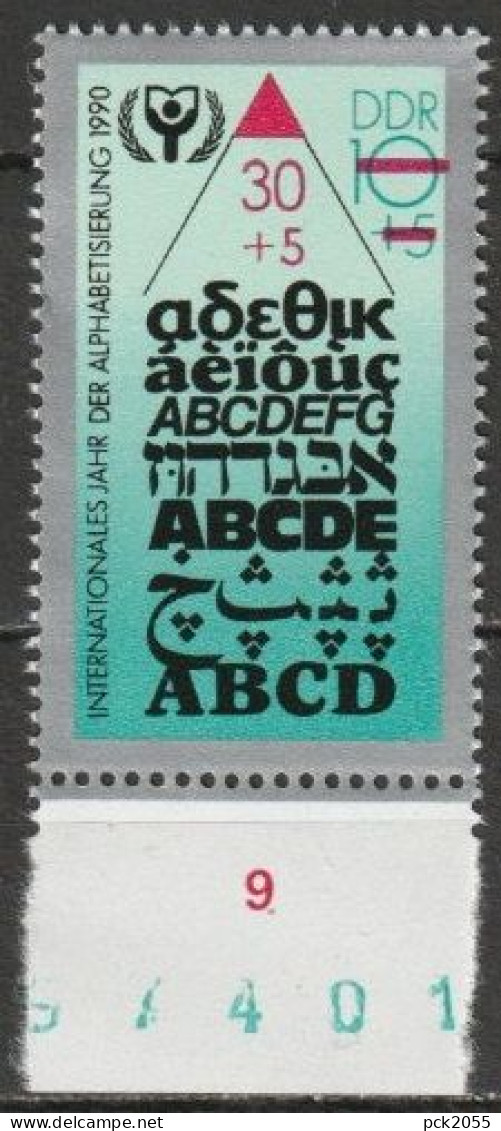 DDR 1990 MiNr.3353 ** Postfrisch Intern. Jahr Der Alphabetisierung  ( B 2651 ) - Neufs