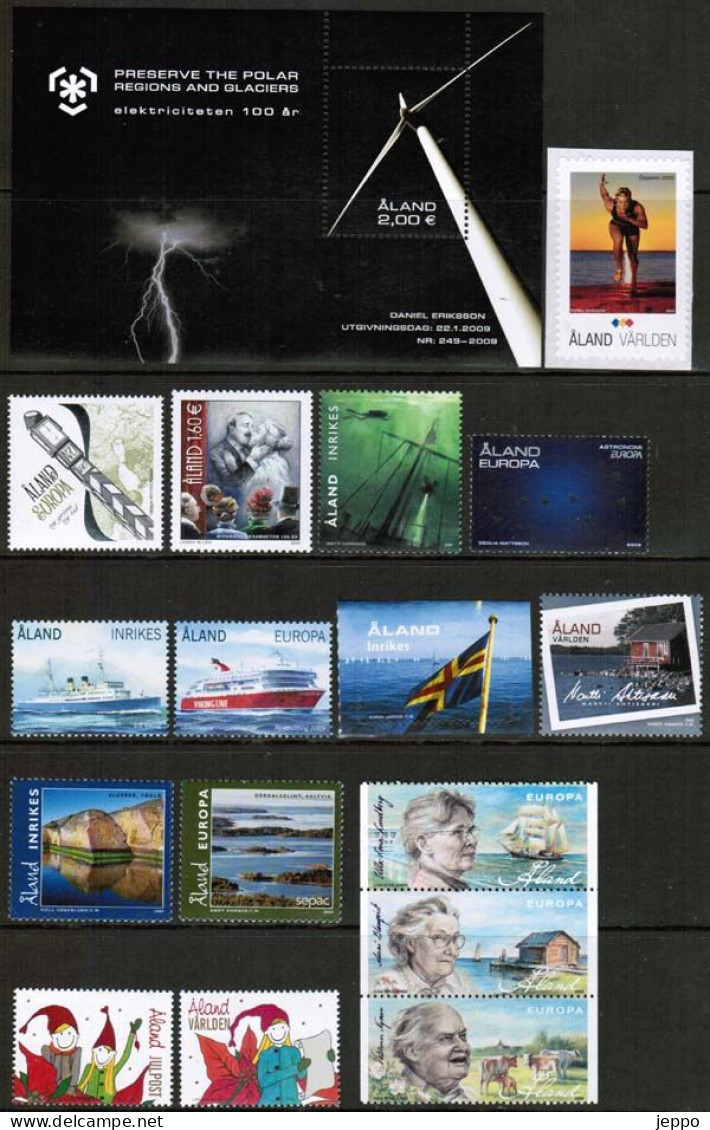 2009 Aland Islands Complete Year Set Mnh. - Aland